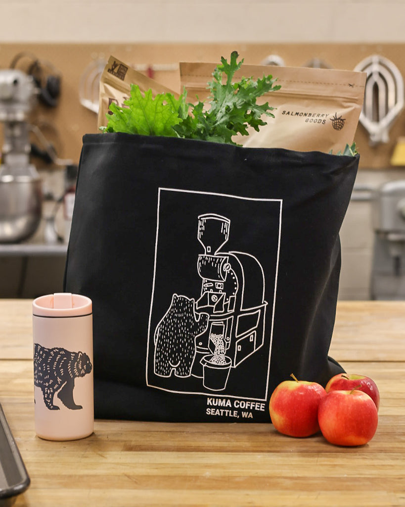 Black Tote Bag Kuma Coffee