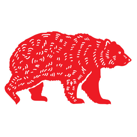 Kuma Coffee bear logo in red